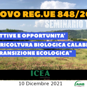 Regolamento (UE) 2018/848: Seminario tecnico presso il Dipartimento di Agraria dell’Università “Mediterranea” di Reggio Calabria
