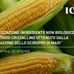 Autorizzazione ingrediente non biologico: “fruttosio cristallino ottenuto dalla lavorazione dello sciroppo di mais” – art. 25 del Reg. UE 2018/848