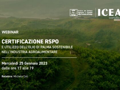 Webinar – Certificazione RSPO: e utilizzo dell’olio di palma sostenibile nell’industri agroalimentare