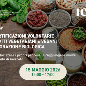 Webinar ICEA, “Le certificazioni volontarie: prodotti Vegetariani e Vegani e Ristorazione Biologica