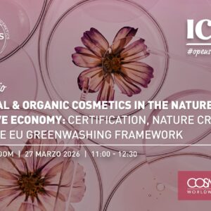 Cosmetica naturale, tra certificazioni e nuove regole UE: ICEA e COSMOS organizzano un seminario in occasione di Cosmoprof