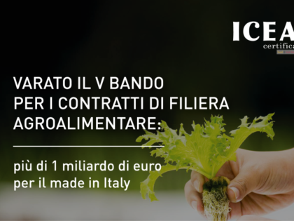 V bando per i contratti di filiera agroalimentare: varati 1,2 miliardi di euro